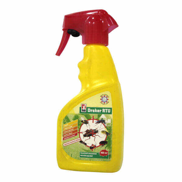Draker RTU 400 ml insecticid ready to use muste, furnici, paianjeni