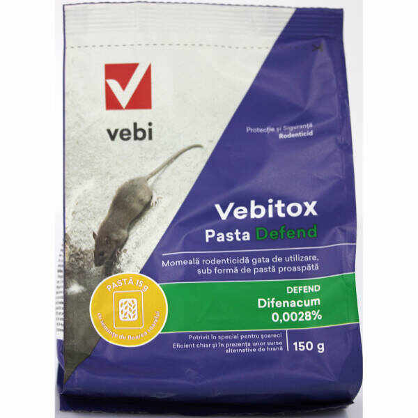 Vebitox Pasta Defend 150 gr, raticid, Vebi