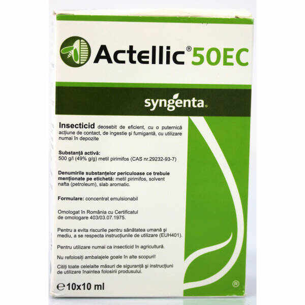 Actellic 50EC 10 ml, insecticid (cartof,flori,furaje,culturi de camp)