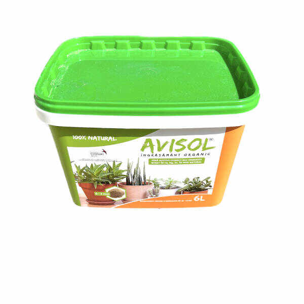Avisol 6L ingrasamant organic, 0-2 mm granulatie (culturi agricole, gradini, legume, flori, livezi)