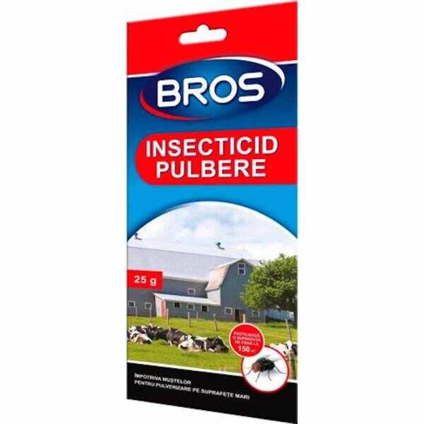 Bros insecticid pulbere 25 gr impotriva insectelor taratoare si zburatoare