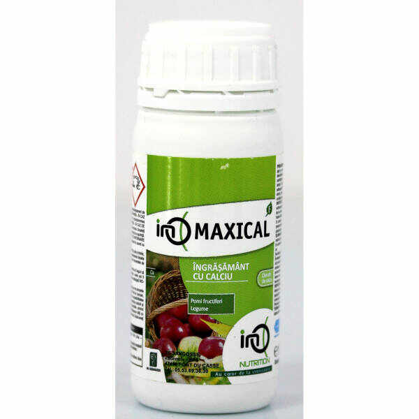 Ino Maxical 100 ml ingrasamant foliar pe baza de Calciu, DeSangose, pulpa crocanta si zemoasa, rezistenta la transport si depozitare, combate bitter pit-ul (pomi, legume de camp)