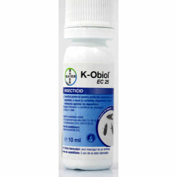 K-Obiol EC25 10 ml insecticid contact, Bayer (tratarea spatiilor de depozitare, tratarea cerealelor)