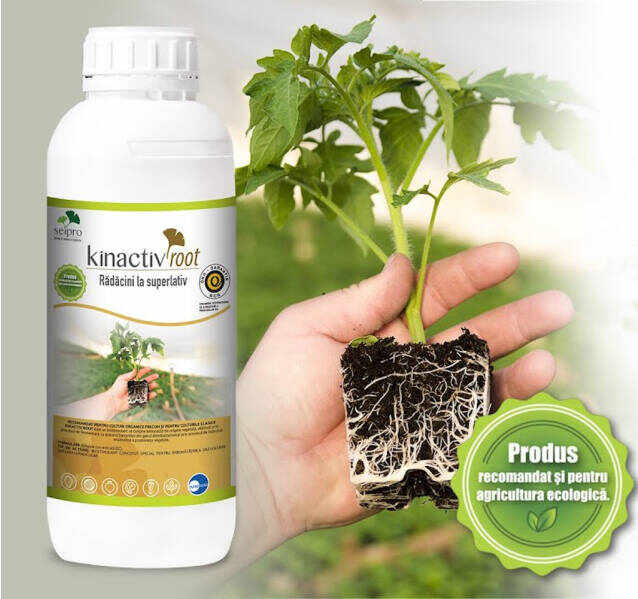 Kinactiv Root 40 ml biostimulator inradacinare cu aminoacizi si microelemente, radicular sistemic, Summit Agro, produs Bio/ ecologic