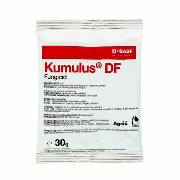 Kumulus DF 30 gr fungicid de contact pe baza de Sulf, BASF, fainare (vita de vie, mar, castraveti)