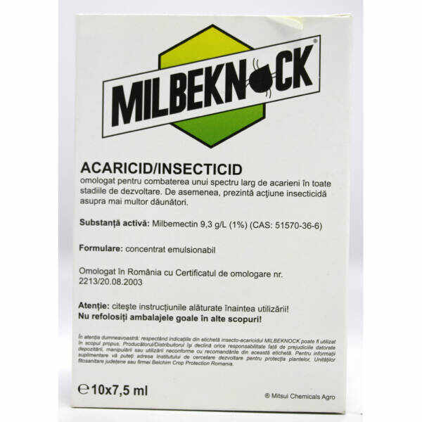 Milbeknock EC 7.5 ml insecticid acaricid de contact, Belchim (vita de vie, mar, castraveti)