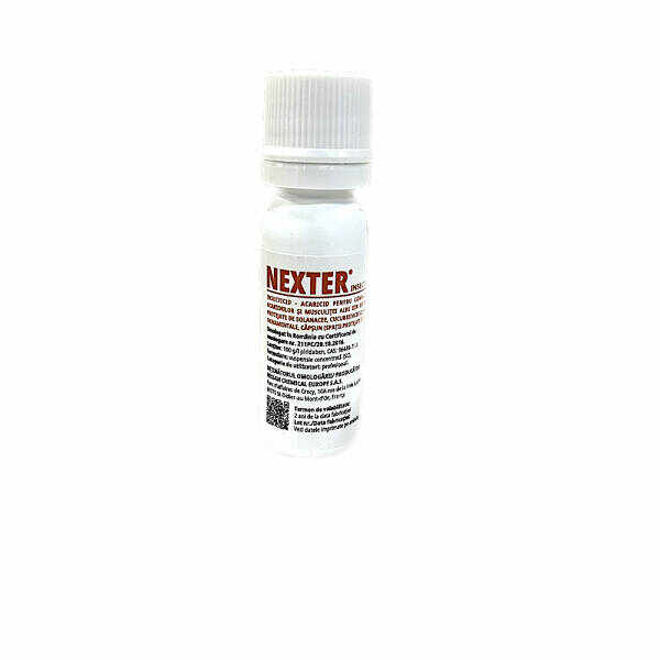 Nexter 15 ml, insecticid acaricid cu efect rapid, UPL, pentru castraveti, tomate, ardei, vinete, plante ornamentale, capsun