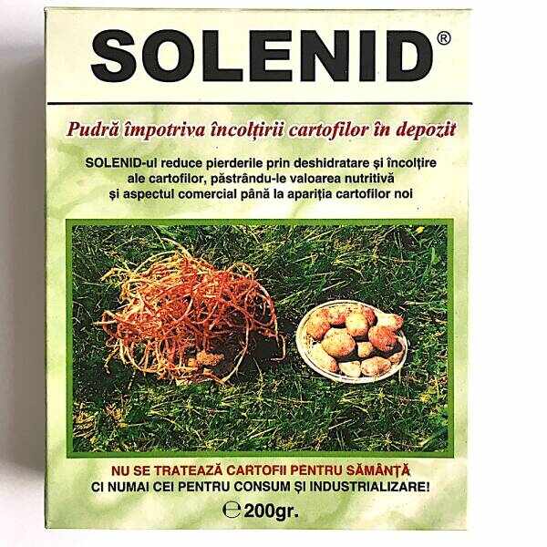 Solenid 200 gr, fungicid/ inhibitor de incoltire al cartofilor/ pudra anti incoltire in depozit, produs in Romania