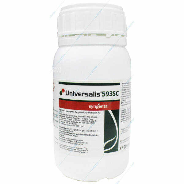 Universalis 593SC 200 ml, fungicid sistemic si de contact, Syngenta, 2 substante active, vita de vie (fainare, mana, putregaiul cenusiu)