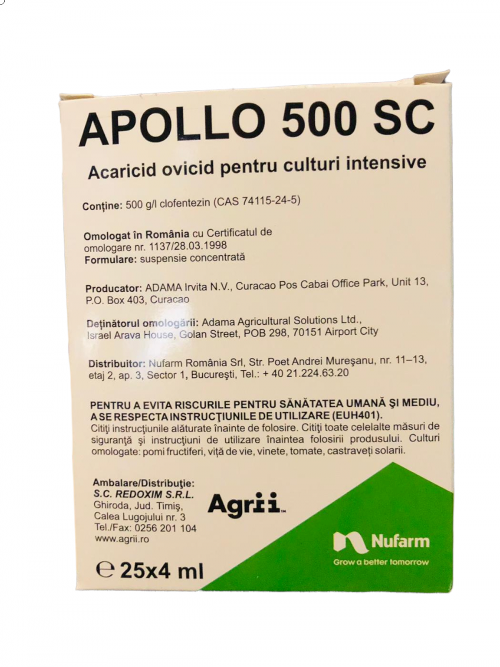 Acaricid Apollo 500 SC 25 x 4 ml