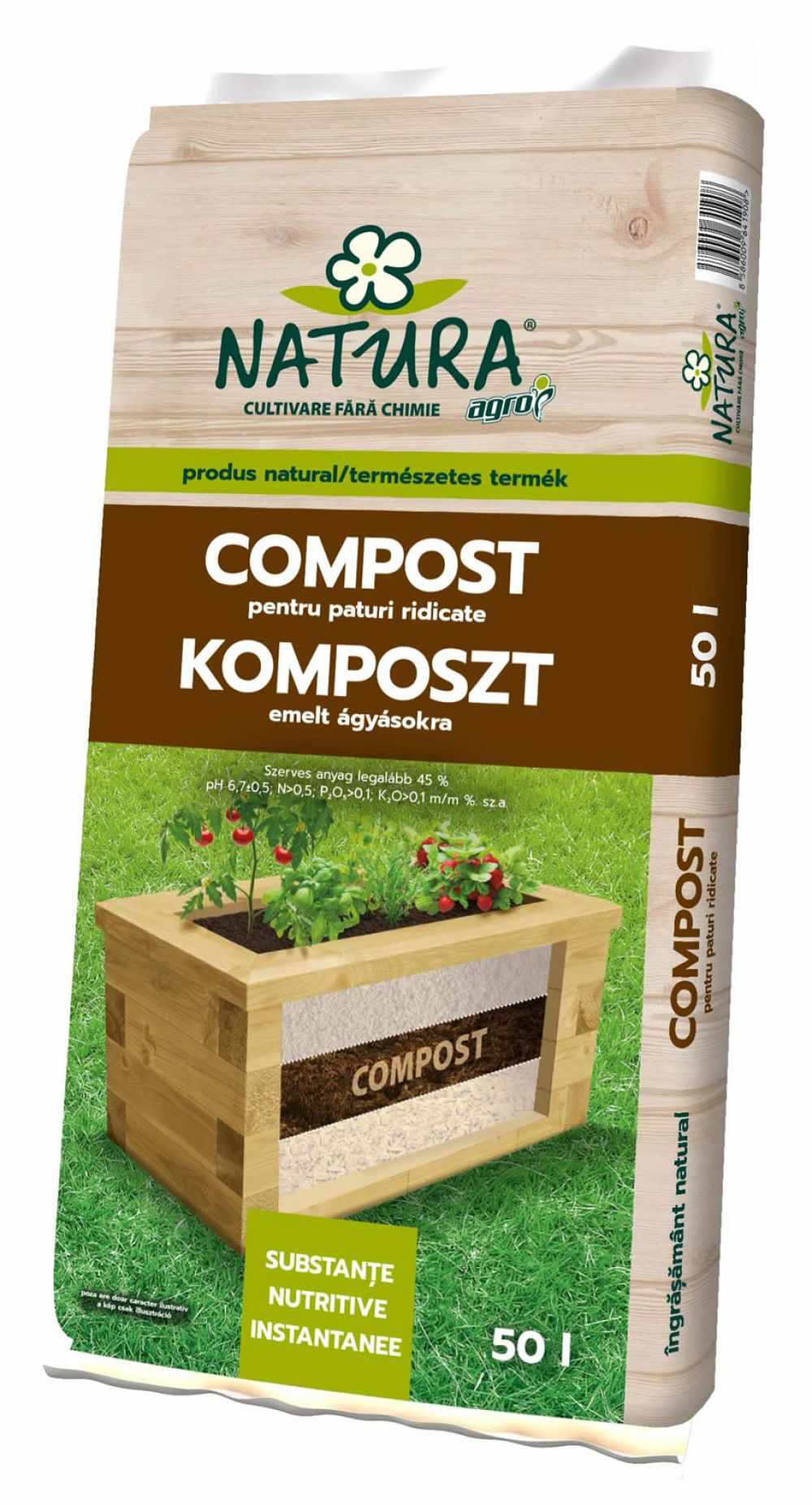 Concept Gradina la inaltime - Compost - strat 2 NATURA 50 l