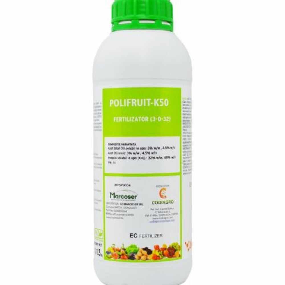 Fertilizant lichid cu potasiu Polifruit-K50 1 l