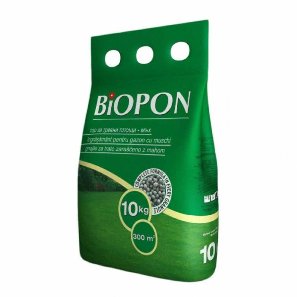 Ingrasamant pentru gazon cu muschi control Biopon 10 kg