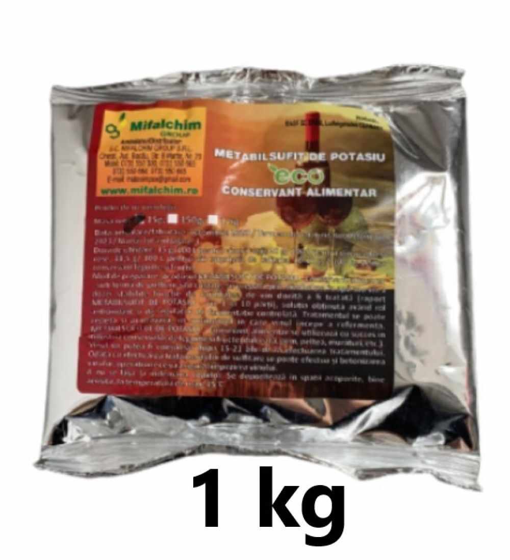 Metabisulfit de Potasiu Conservant Alimentar VinLegume si Fructe 1 kg