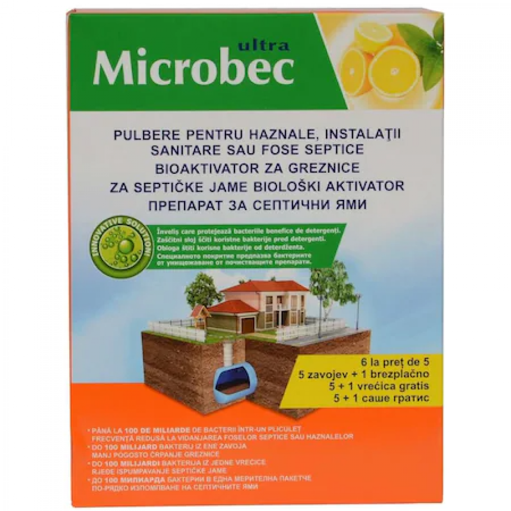 Microbec promo (5+1) instalatii sanitarehaznalefose BROS 5x25g