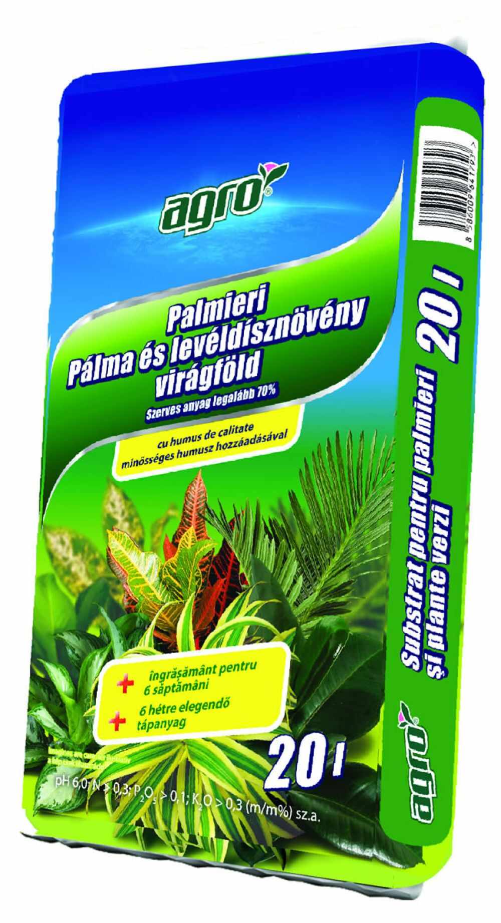 Substrat pentru palmieri si plante verzi AGRO 20 l