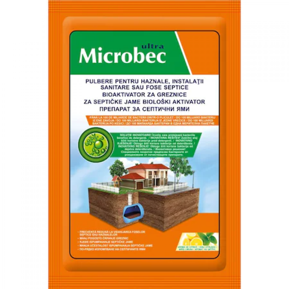 Tratament pentru fose septice Microbec BROS 25 gr