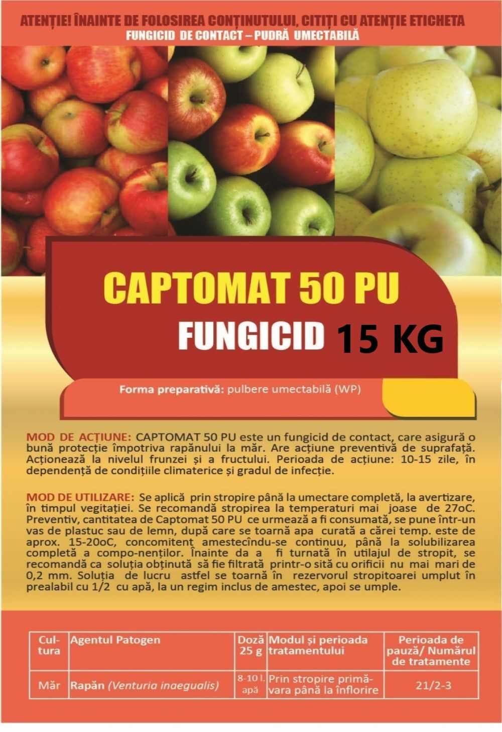 Fungicid Captomat 50PU 15 kg