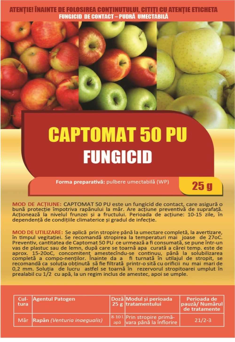 Fungicid Captomat 50PU 25 gr