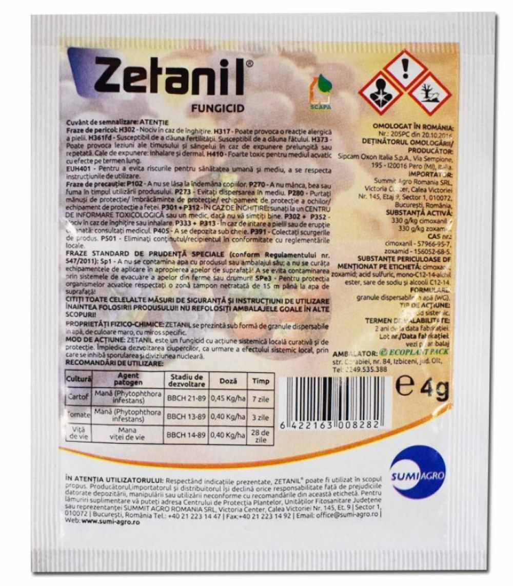 Fungicid Zetanil 4 gr