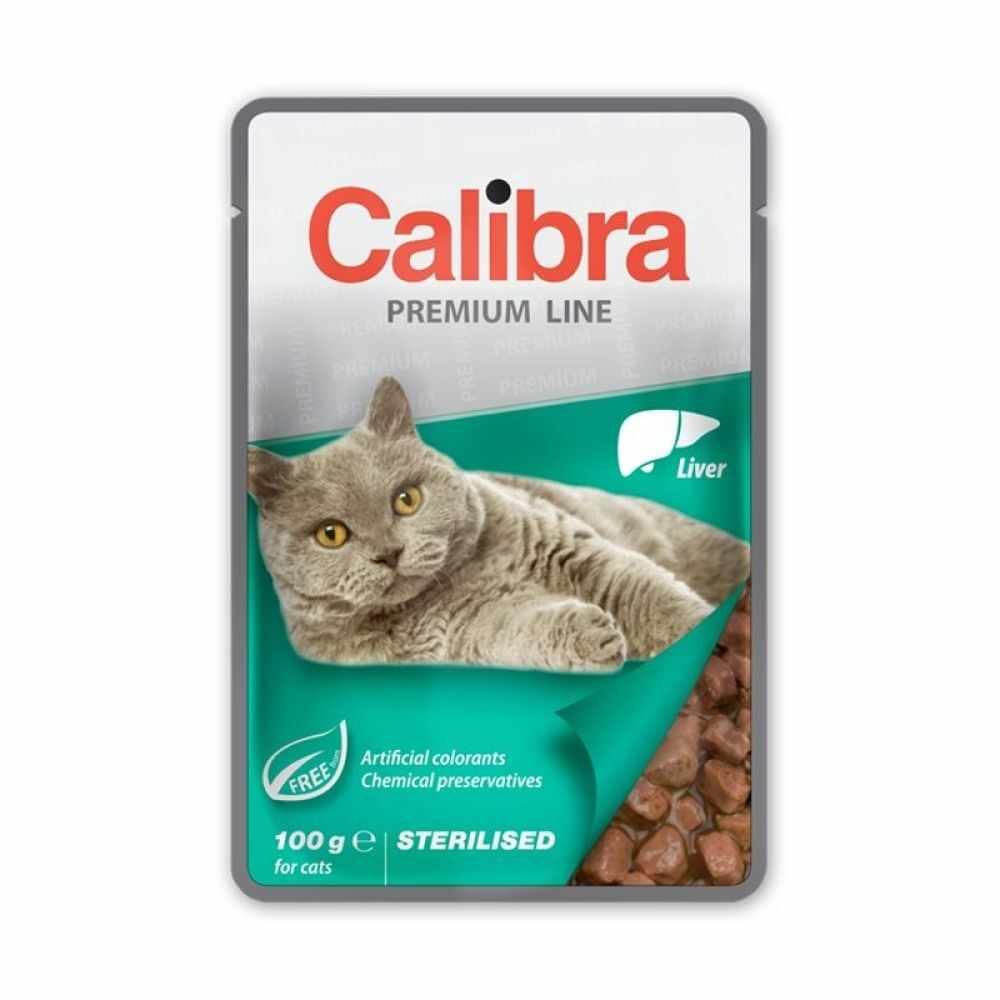 Hrana umeda pentru pisici Calibra Cat Pouch Premium Sterilised Ficat 6x 100 g
