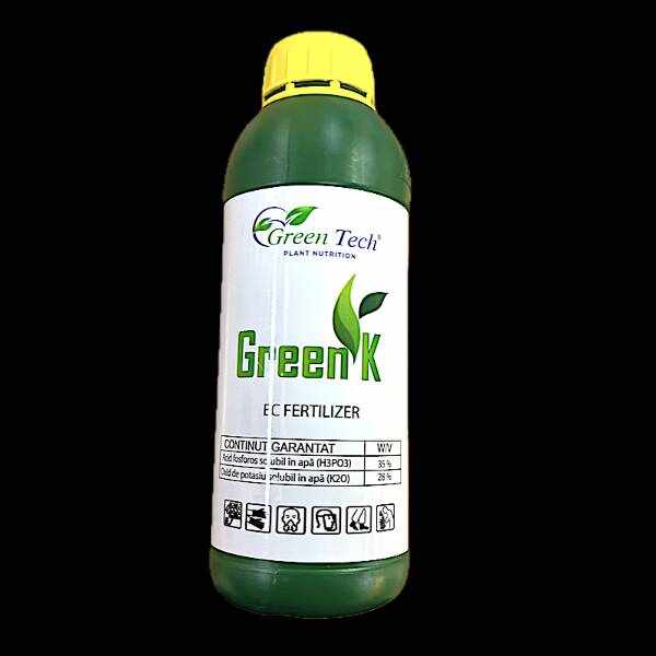 Green K 1L, ingrasamant pe baza de Potasiu, Green Tech, intareste sistemul imunitar al plantei