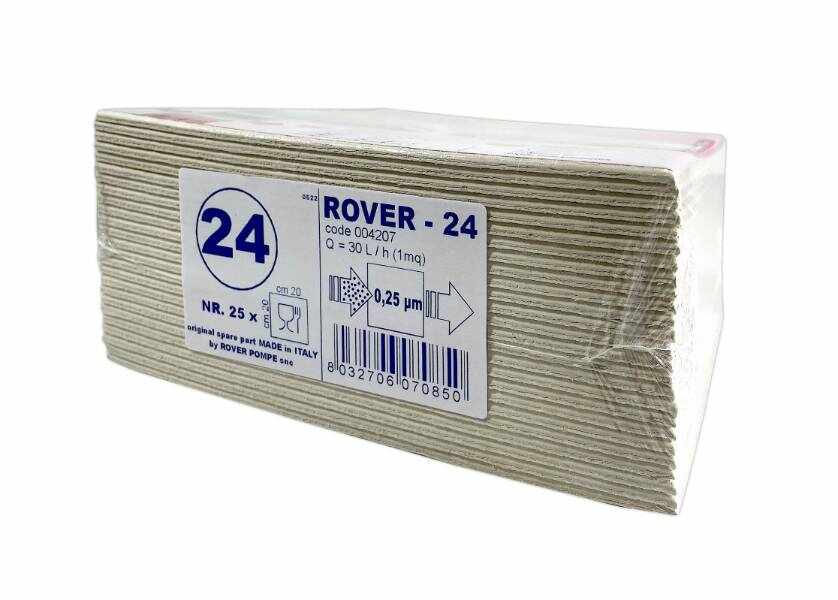 Pachet 25 placi filtrante Rover 24, filtrare vin sterila stransa (pentru imbuteliere)
