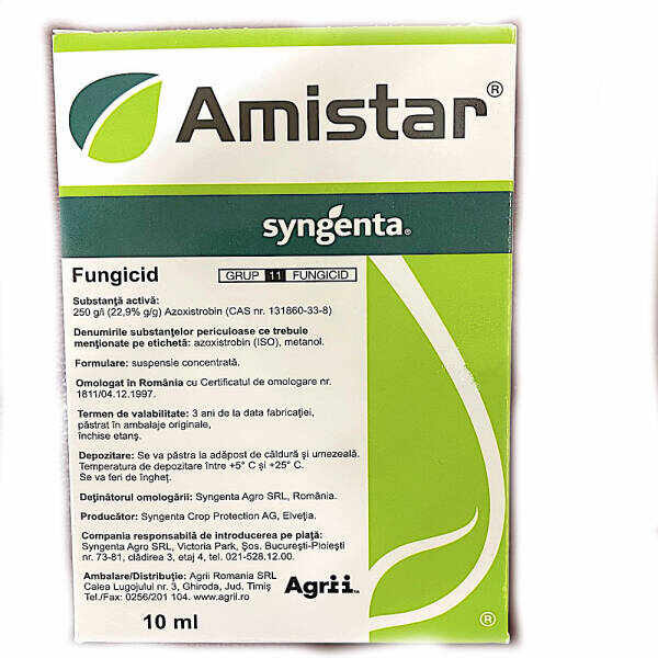 Amistar 10 ml fungicid sistemic Syngenta (legume,plante ornamentale,cereale)