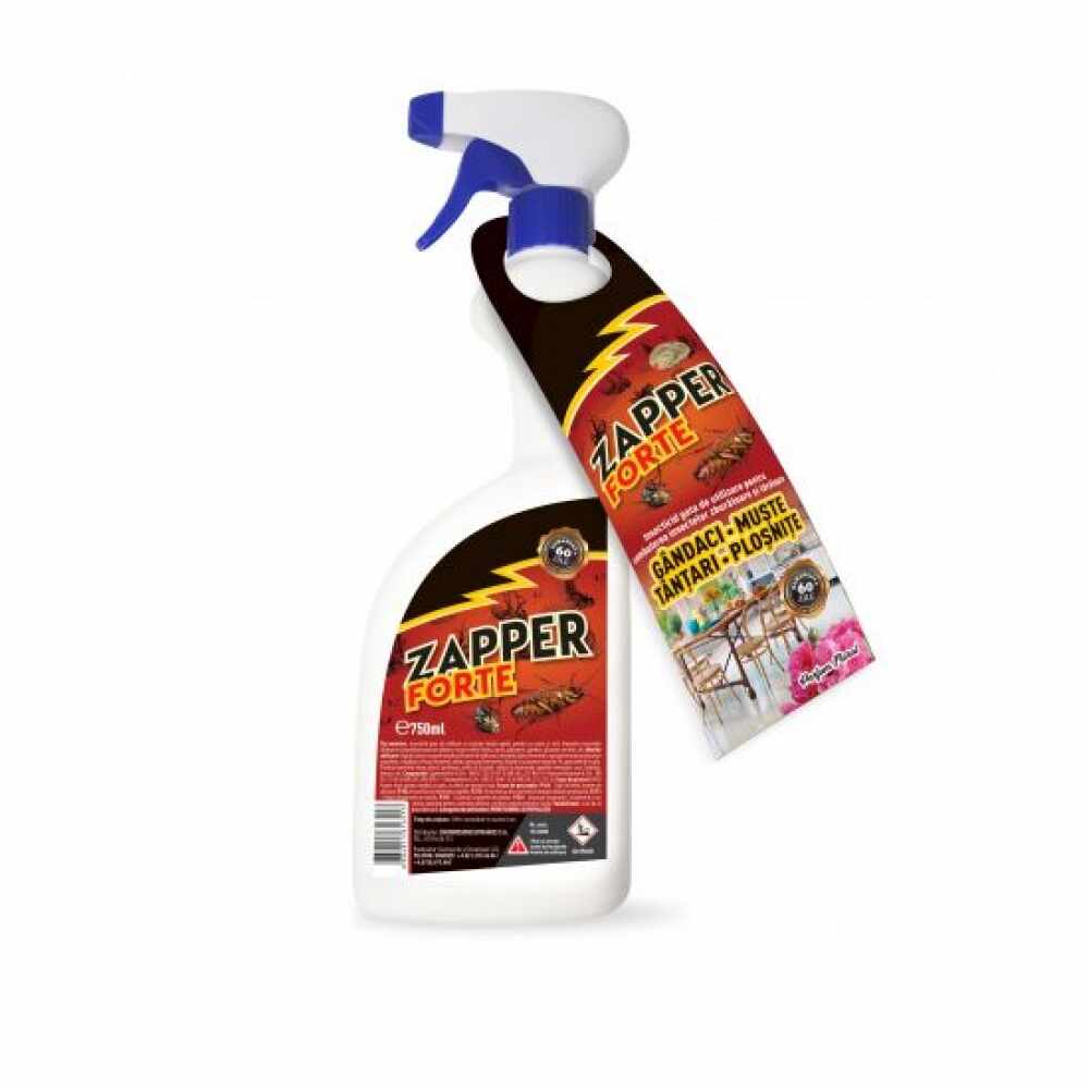 Insecticid gata de utilizare pentru gandaci muste tantari si plosnite Zapper Forte 750 ml